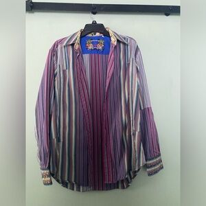 Large Robert Graham embroidered dress shirt
